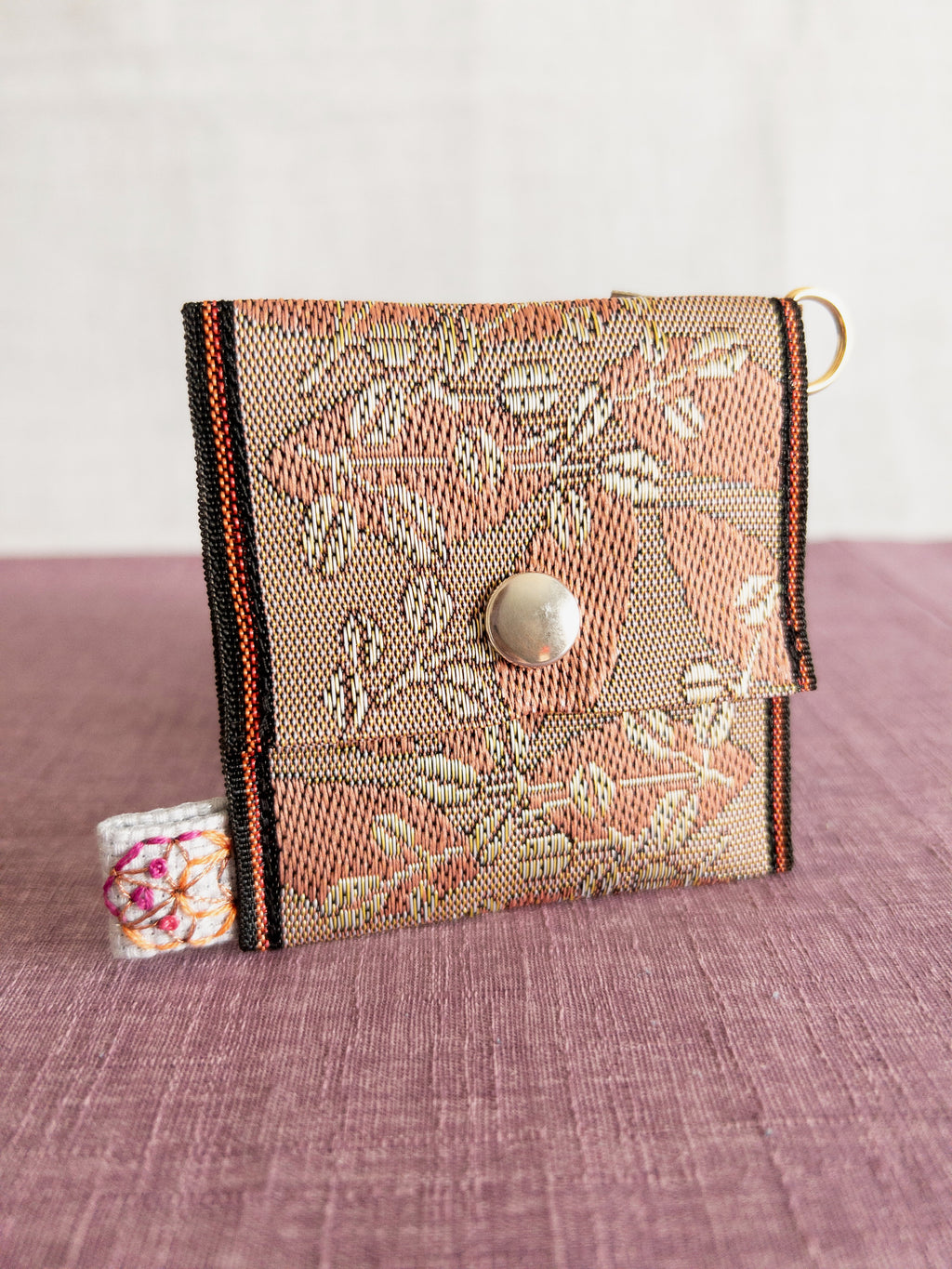 Flap Pouch - Pink Flowers