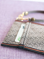 Pass Case - Light Brown Flowers
