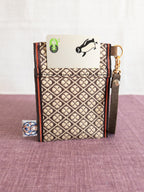 Pass Case - Brown & Beige Clovers