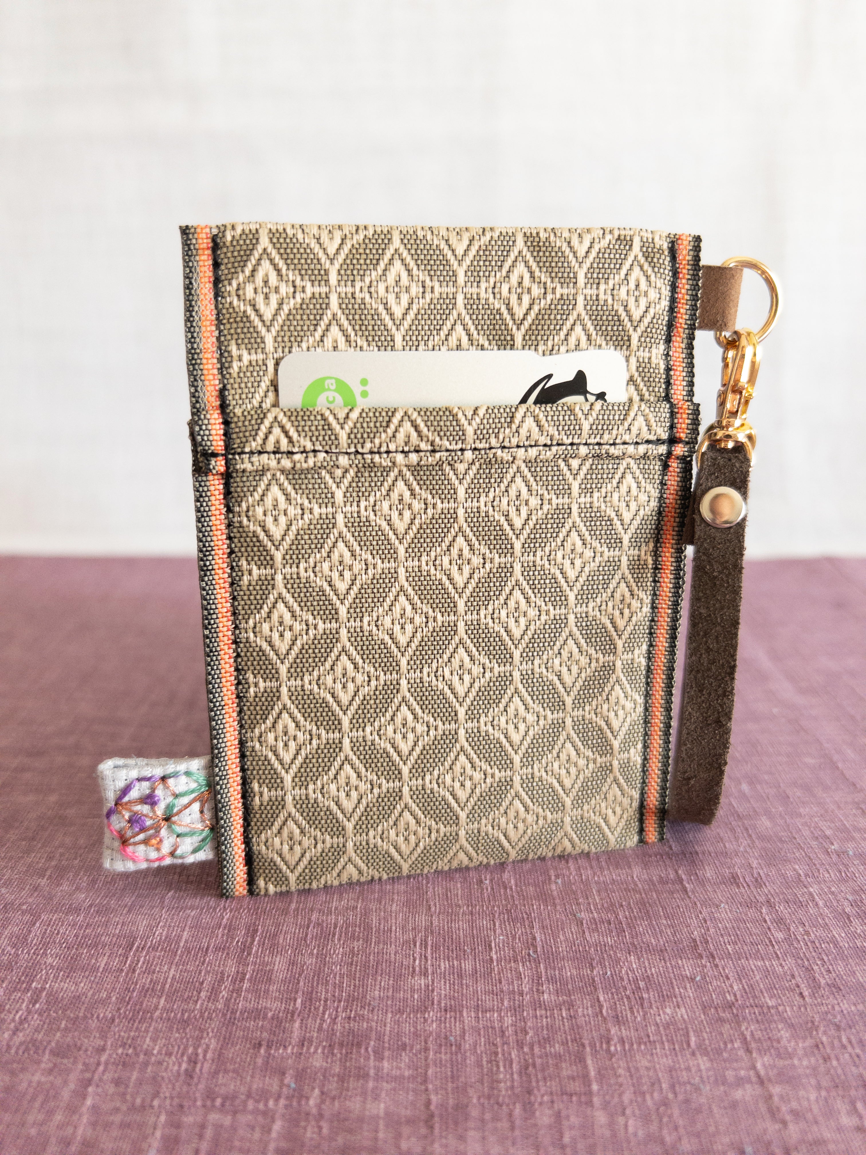 Pass Case - Green Diamonds