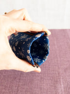 Spring clasp Pouch - Snowflakes (Blue)