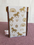 Spring clasp Pouch - Year of the Horse (White)
