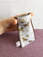 Spring clasp Pouch - Year of the Horse (White)