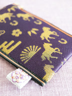 Spring clasp Pouch - Year of the Horse (Purple)