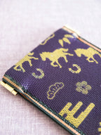Spring clasp Pouch - Year of the Horse (Purple)