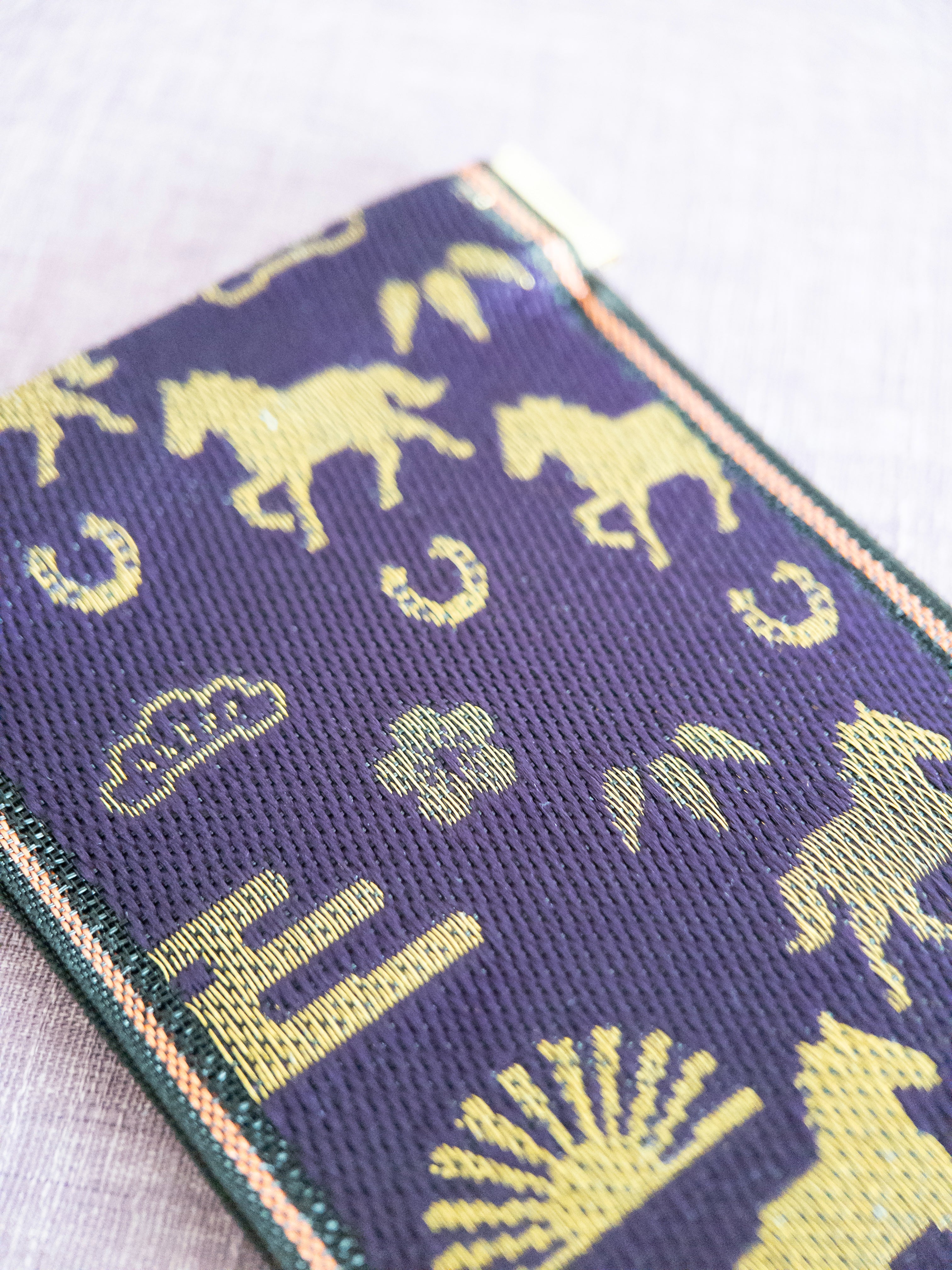 Spring clasp Pouch - Year of the Horse (Purple)