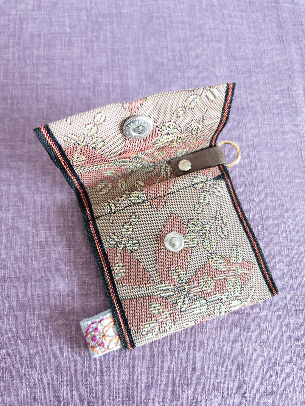 Flap Pouch - Pink Flowers