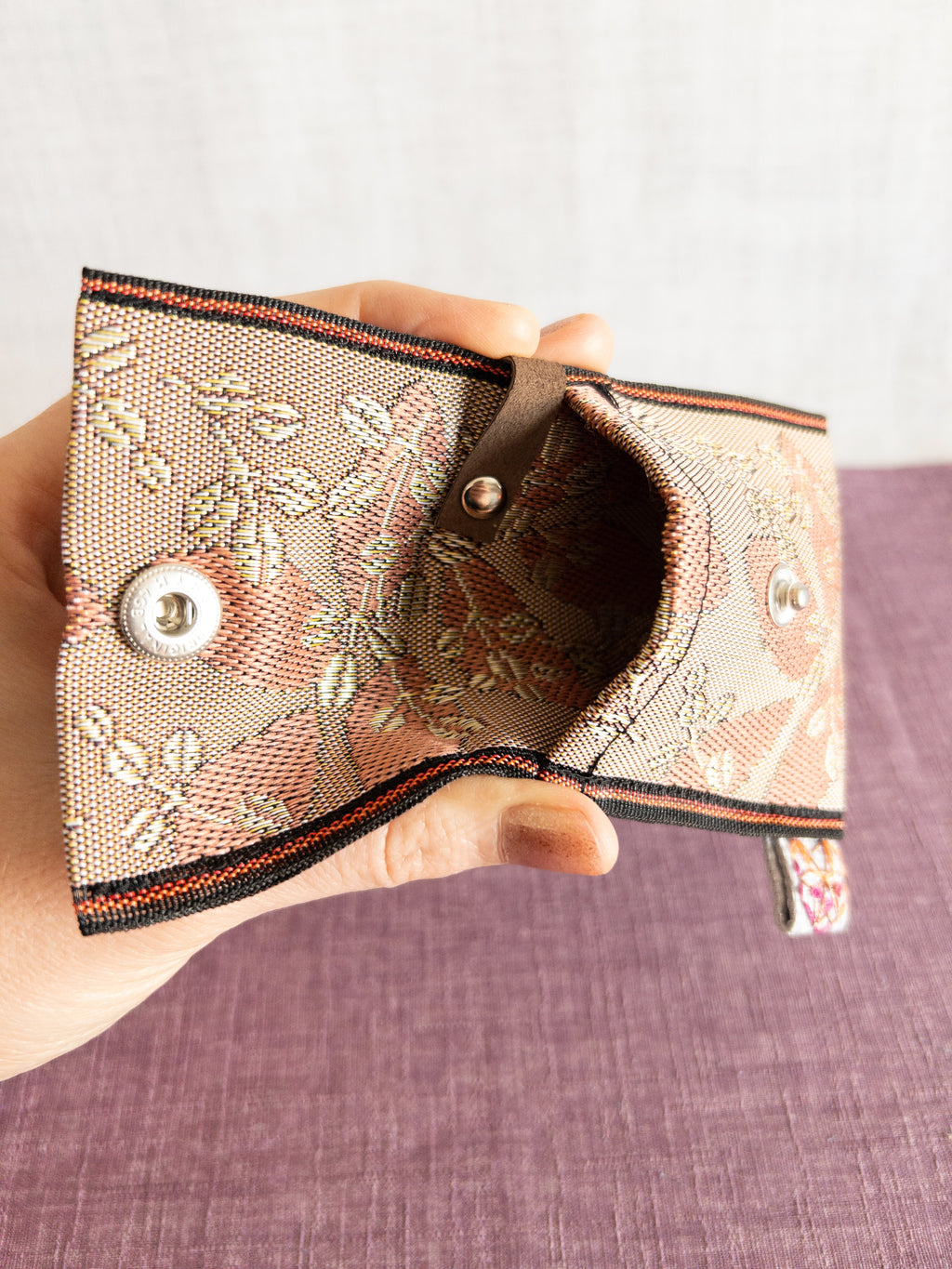 Flap Pouch - Pink Flowers