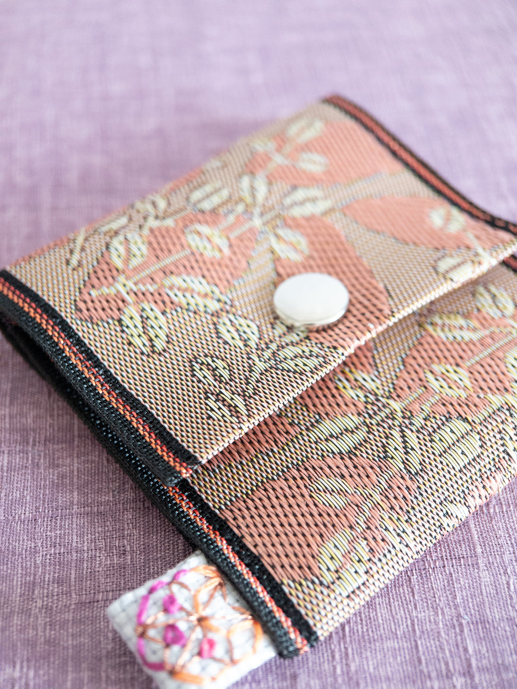 Flap Pouch - Pink Flowers