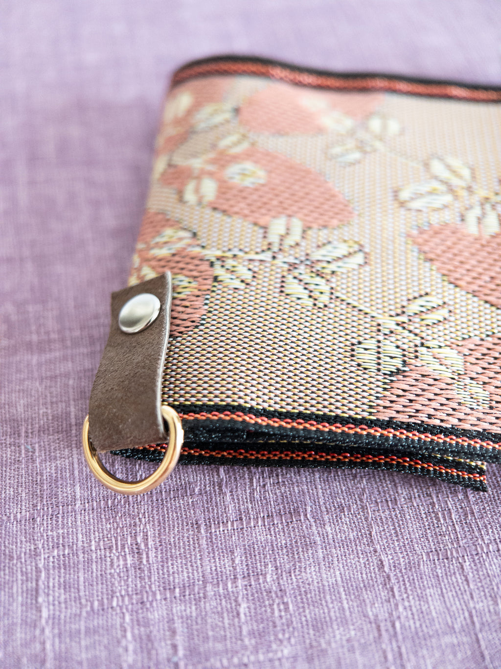 Flap Pouch - Pink Flowers