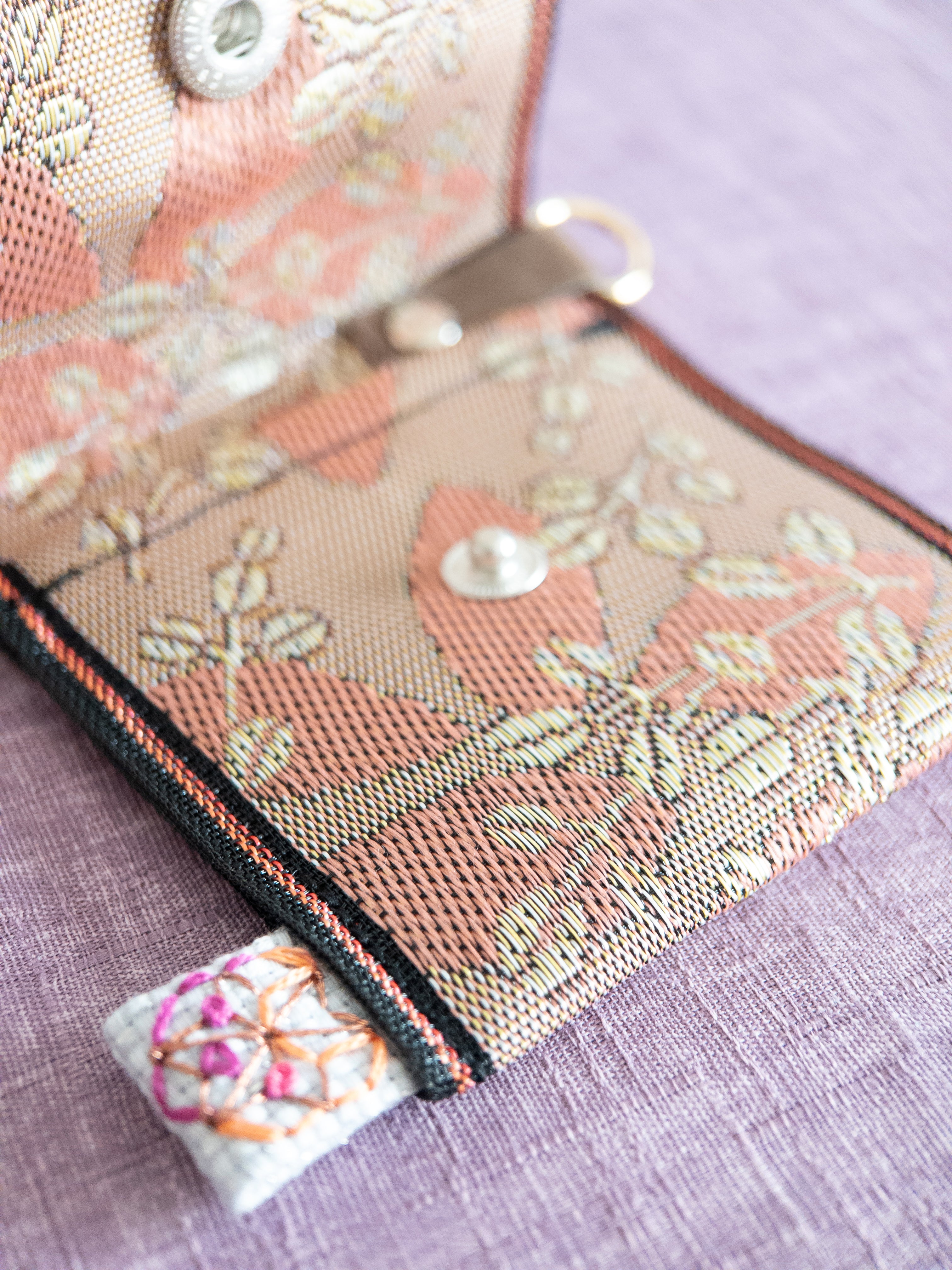 Flap Pouch - Pink Flowers