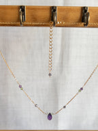 Beaded Necklace - Amethyst