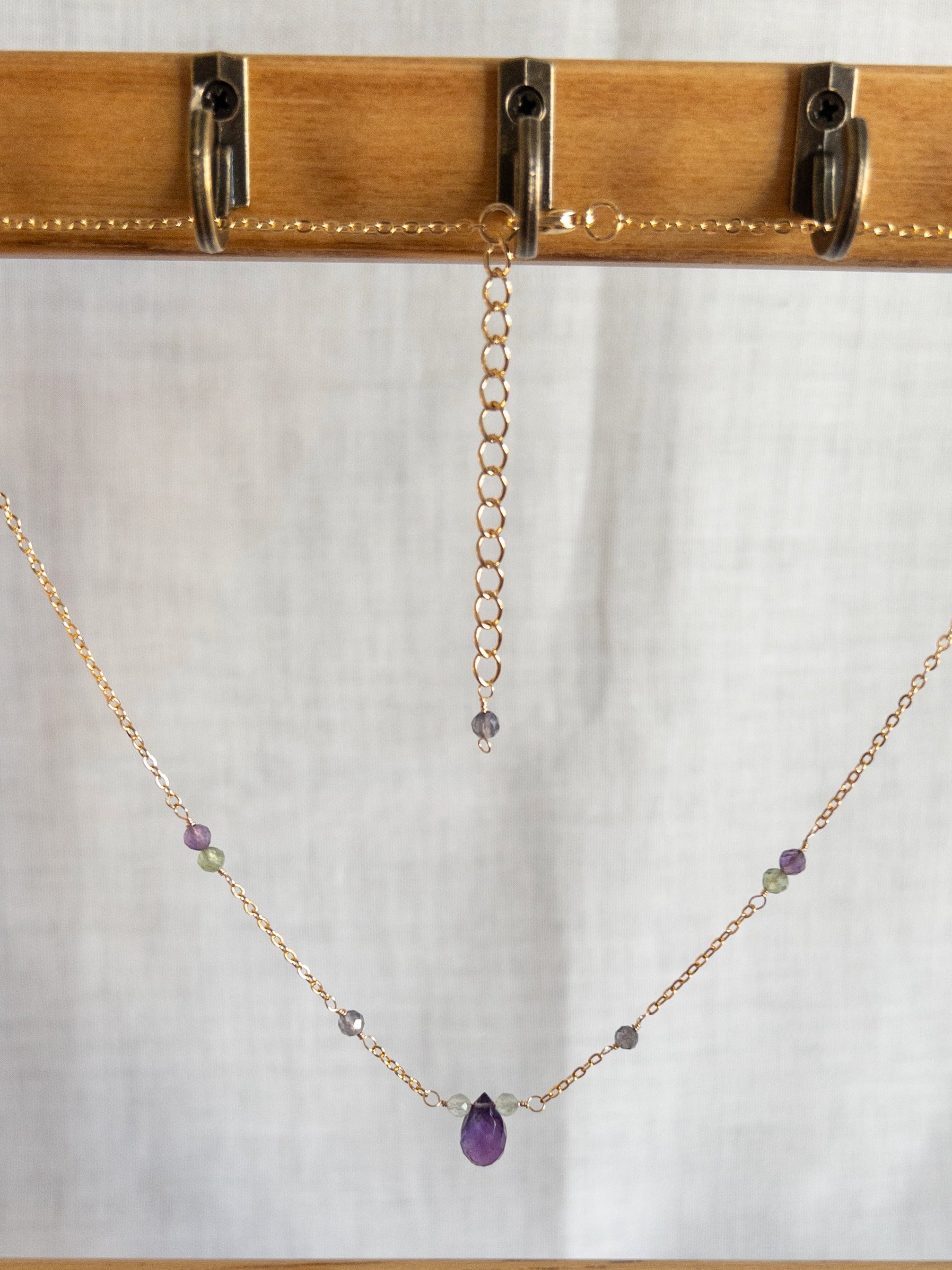 Beaded Necklace - Amethyst