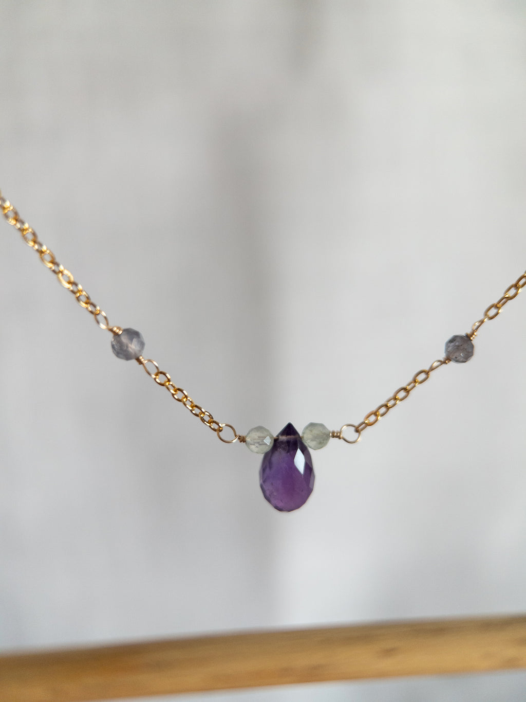 Beaded Necklace - Amethyst