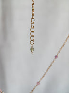 Beaded Necklace - Pink Topaz