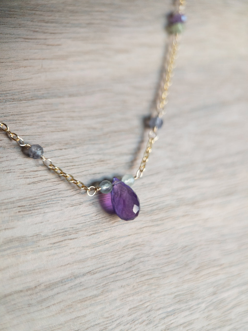Beaded Necklace - Amethyst