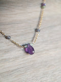 Beaded Necklace - Amethyst