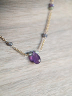 Beaded Necklace - Amethyst