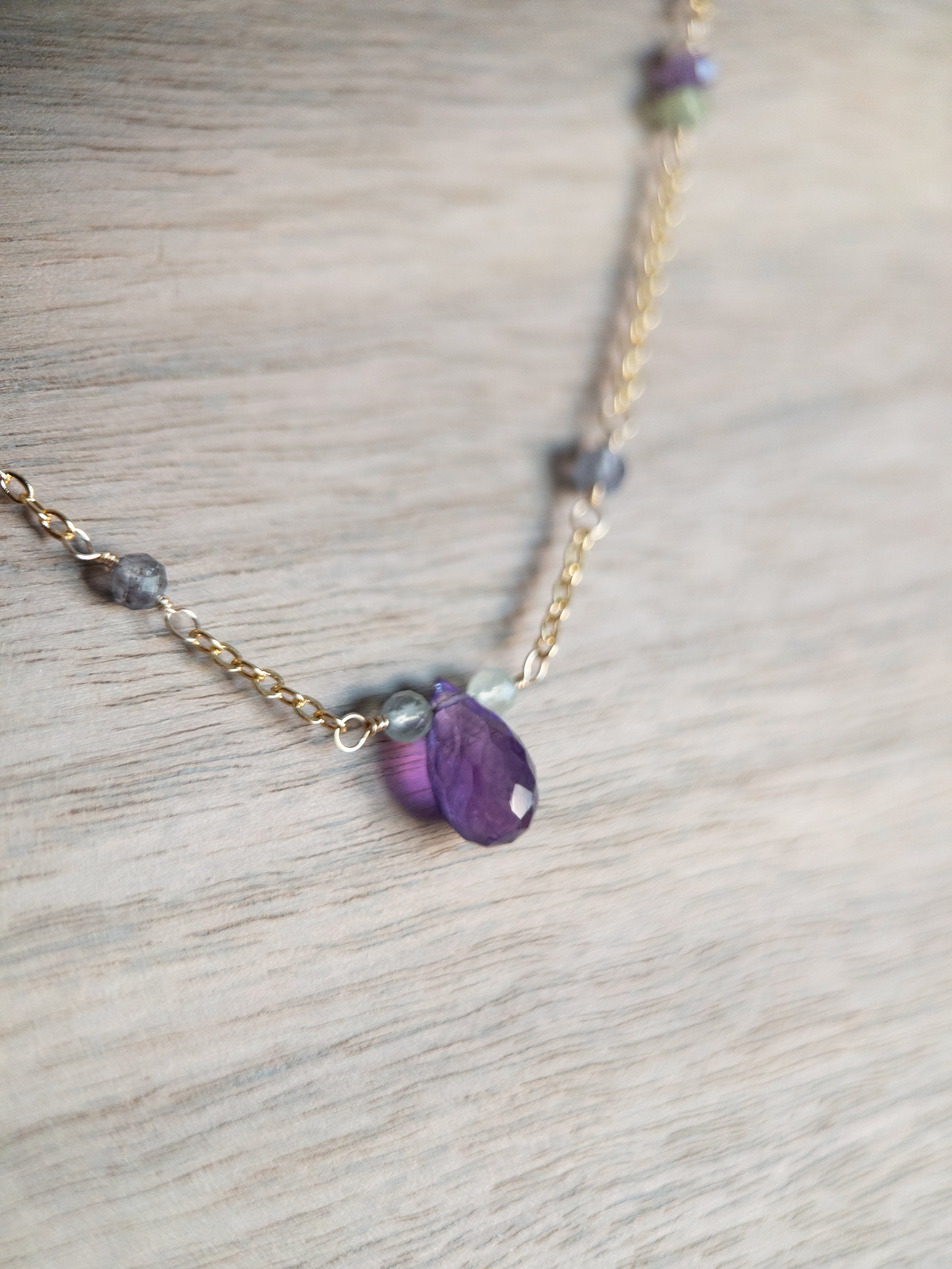 Beaded Necklace - Amethyst