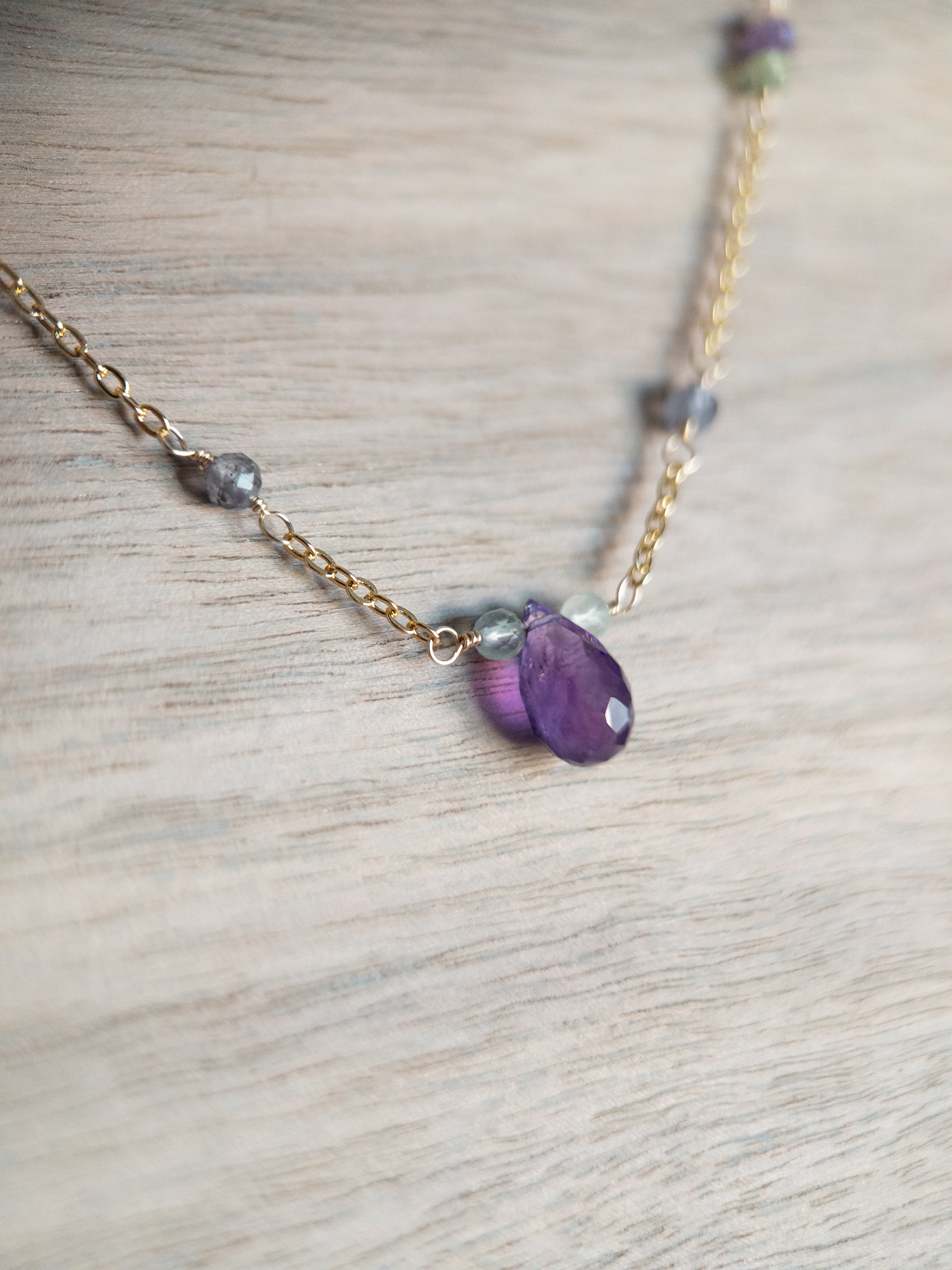 Beaded Necklace - Amethyst