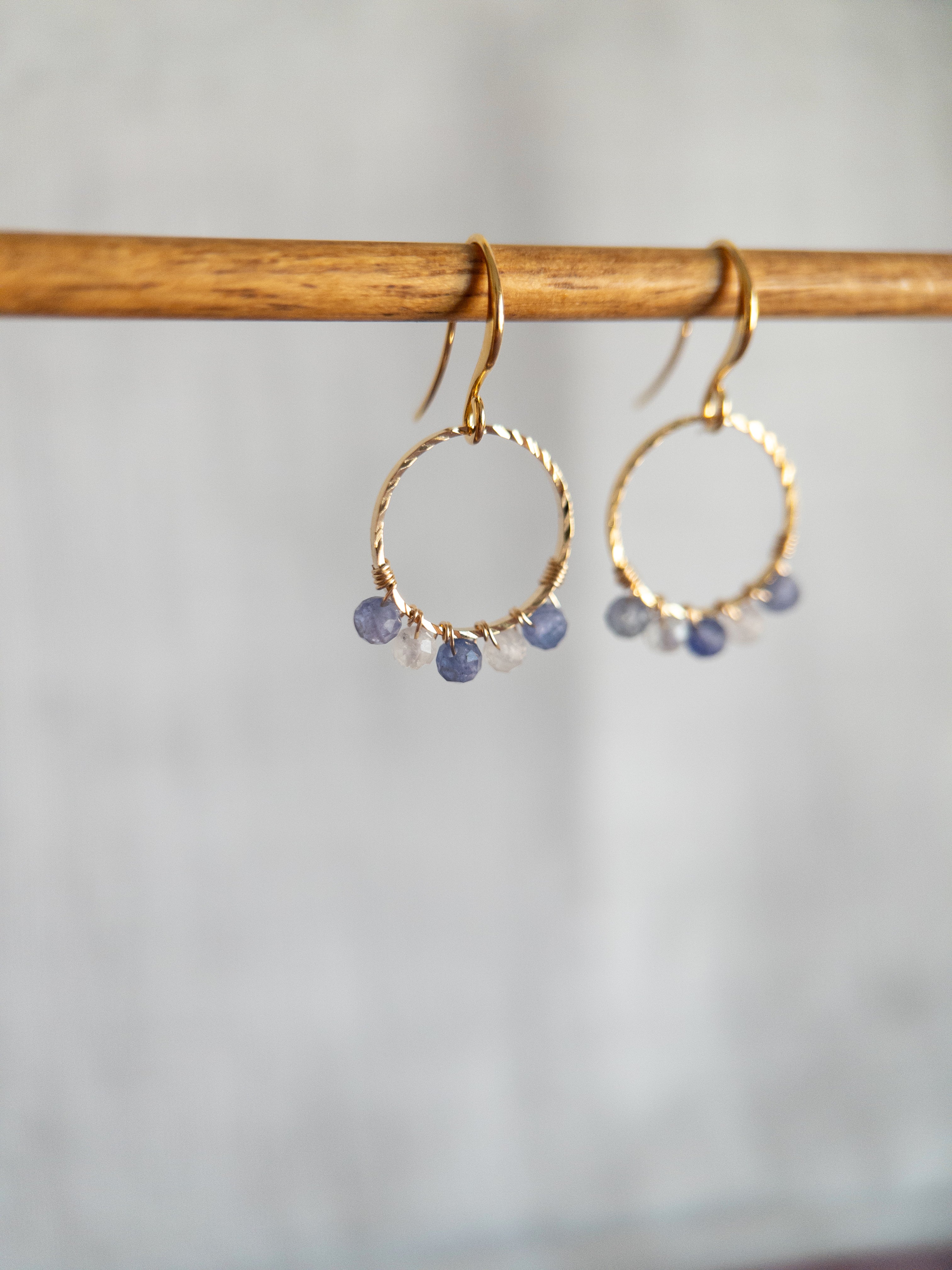Round Drop Earrings - Light Purple