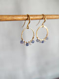 Round Drop Earrings - Light Purple