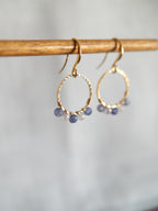 Round Drop Earrings - Light Purple
