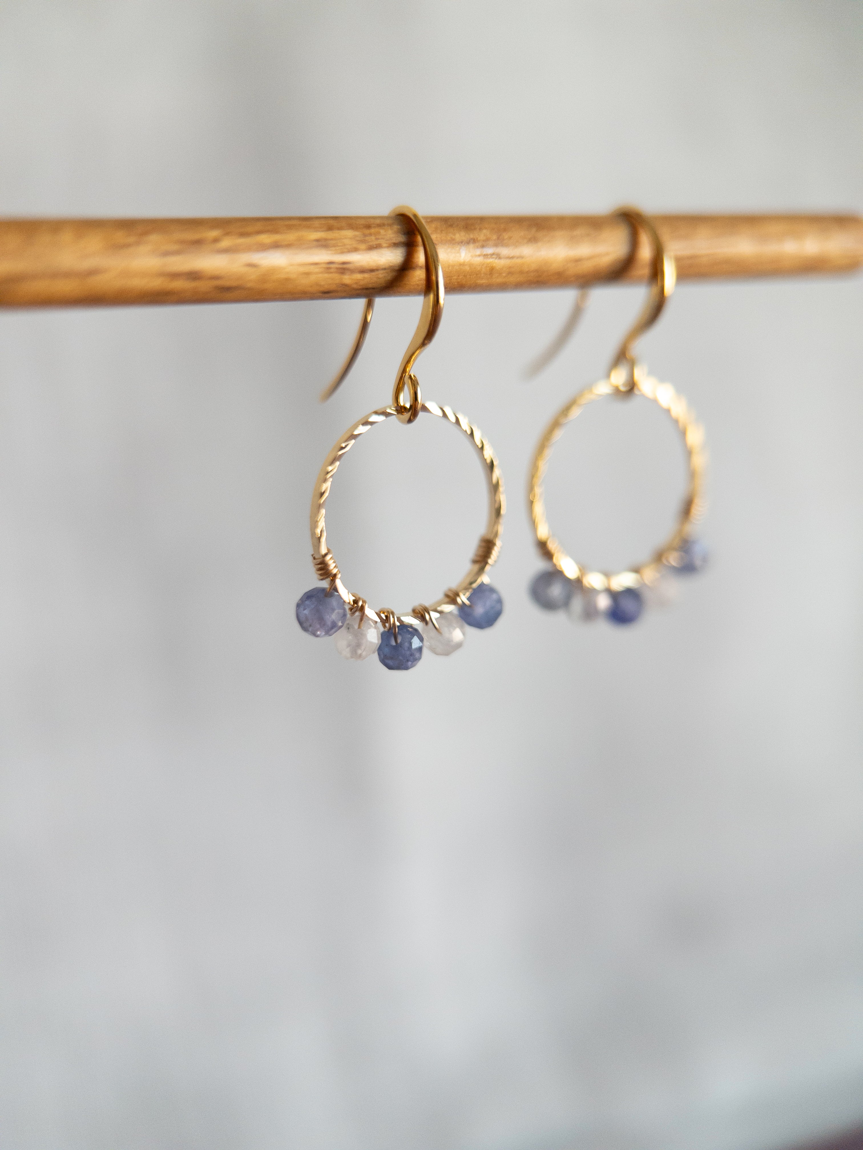 Round Drop Earrings - Light Purple