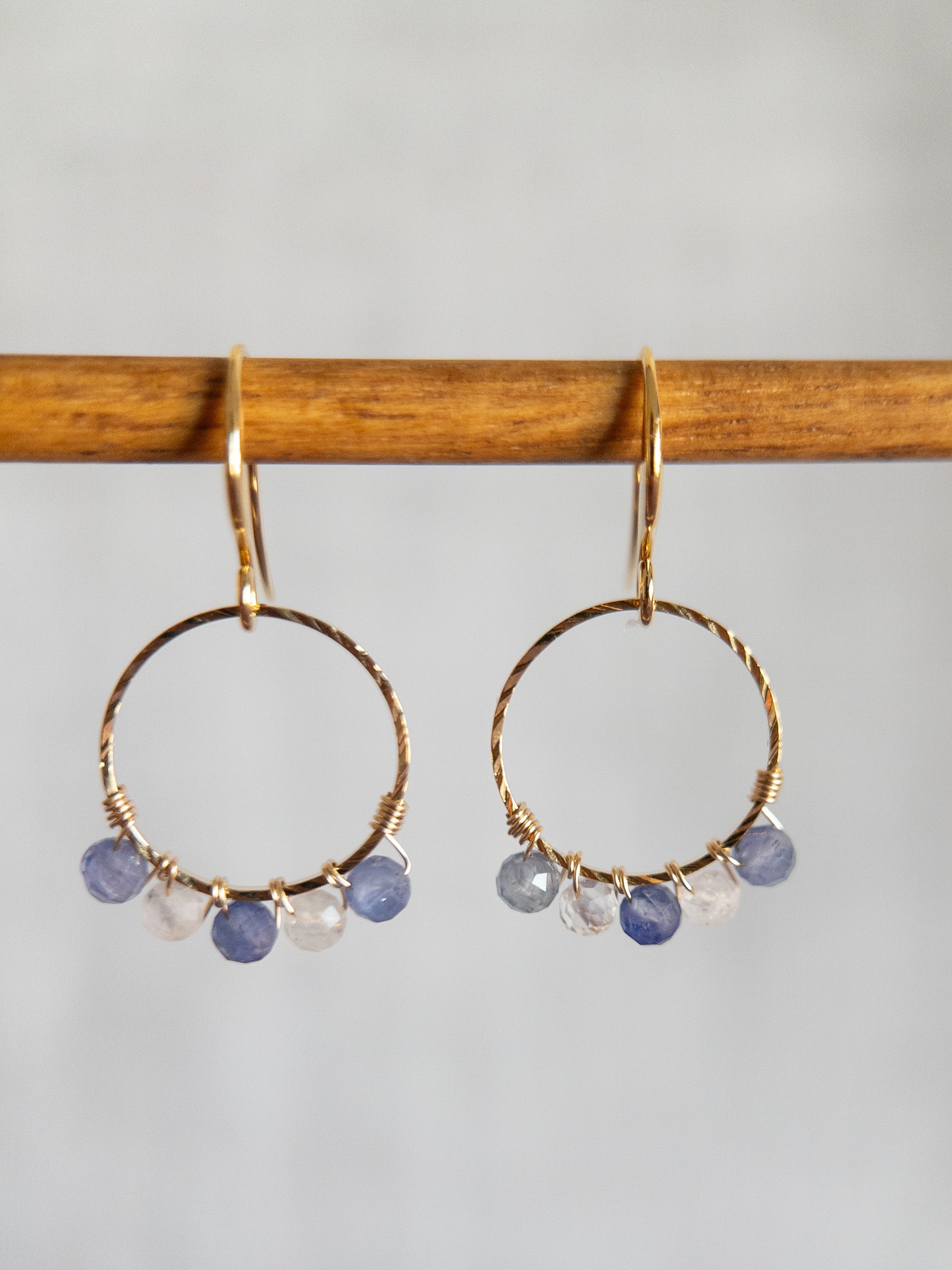 Round Drop Earrings - Light Purple