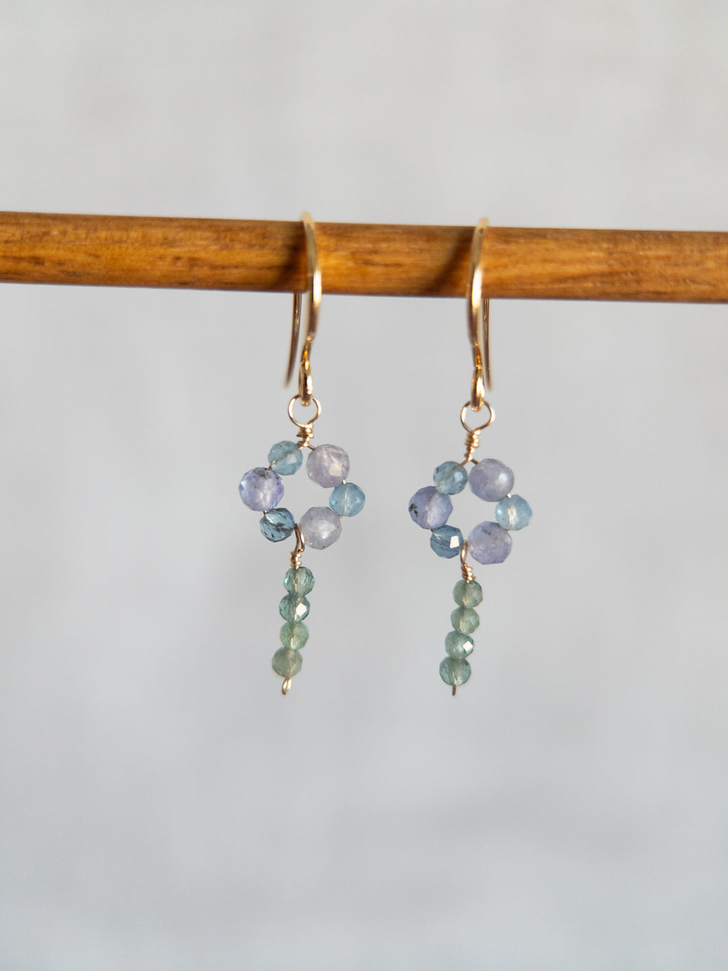 Drop Earrings - Flower & Stem