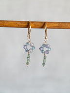 Drop Earrings - Flower & Stem