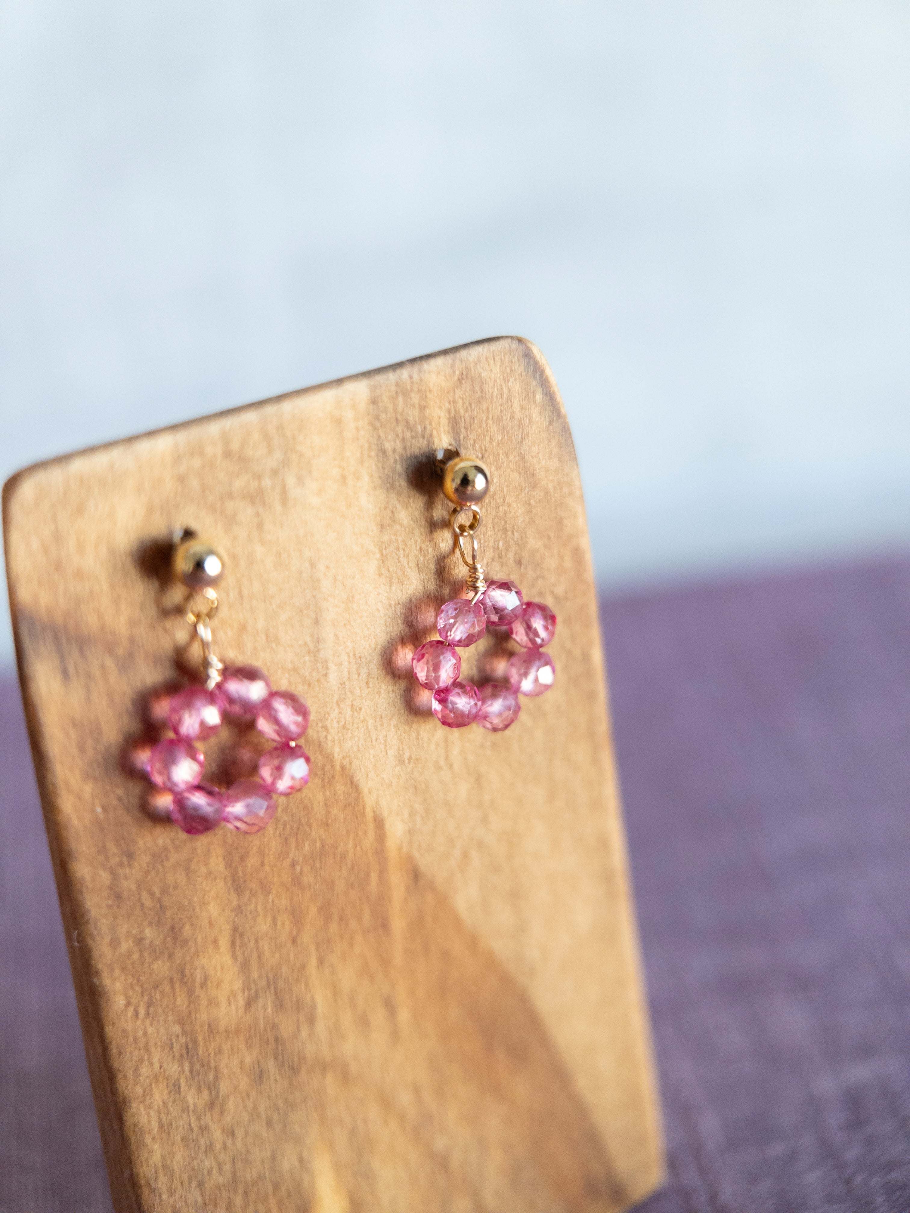 Drop Earrings - 1 Flower