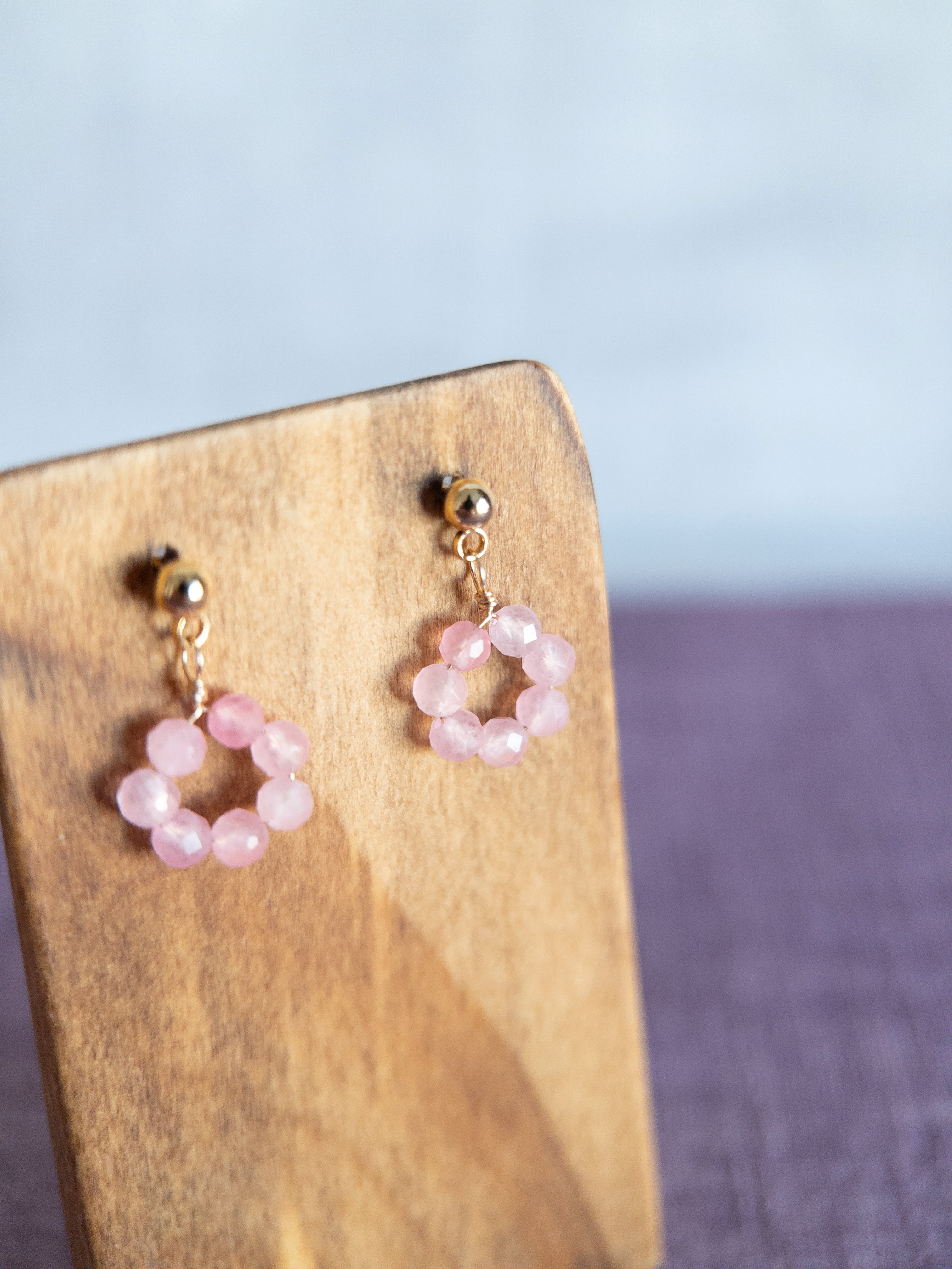 Drop Earrings - 1 Flower