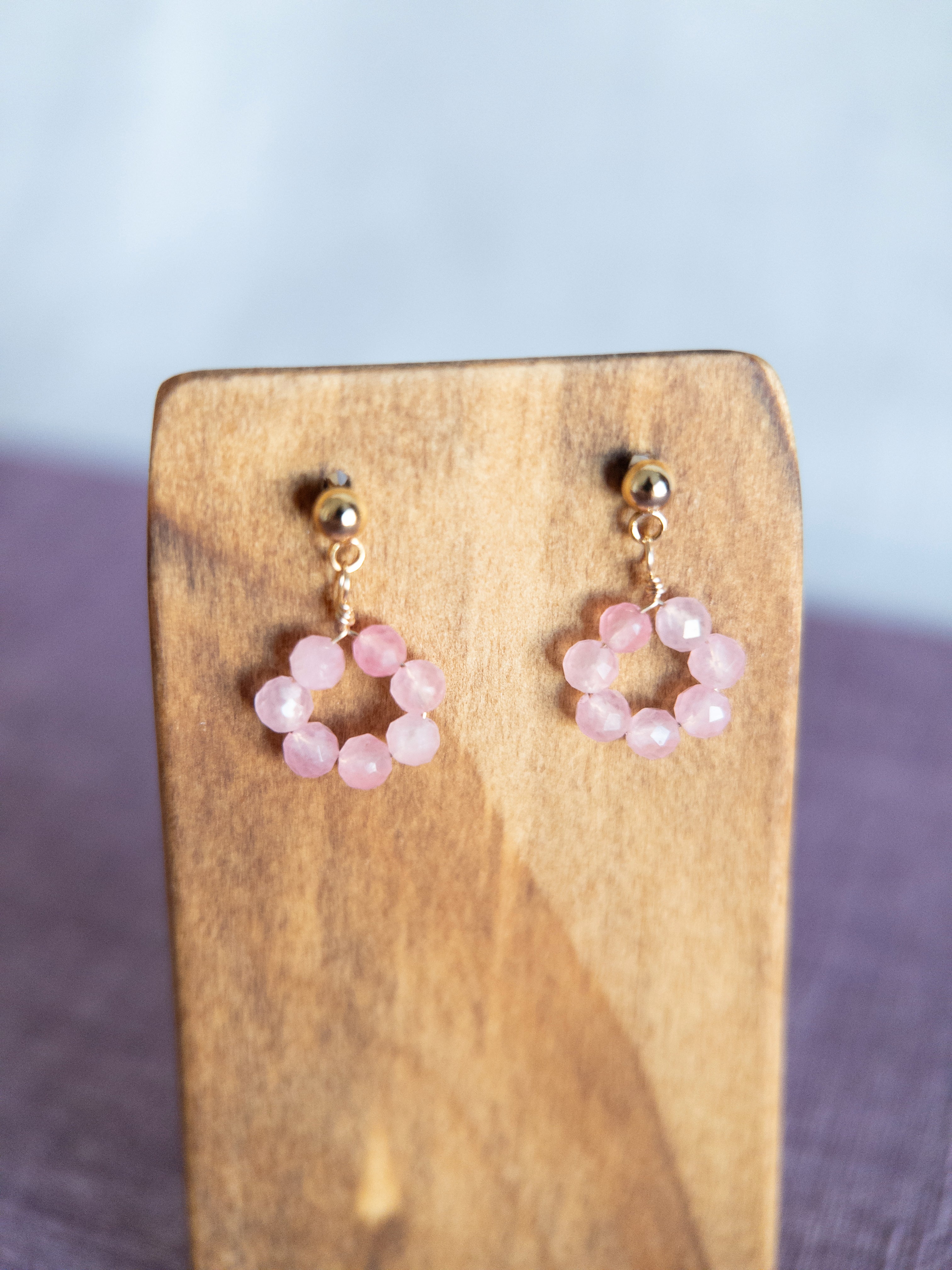 Drop Earrings - 1 Flower