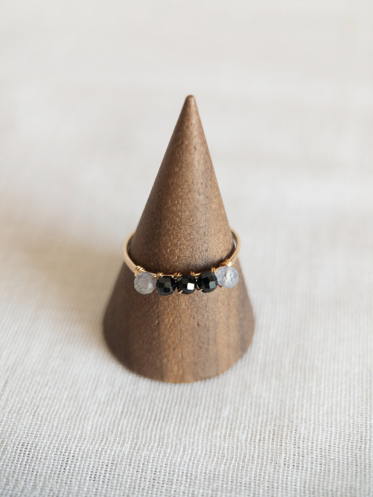 Bague - Doré / Noir & Violet