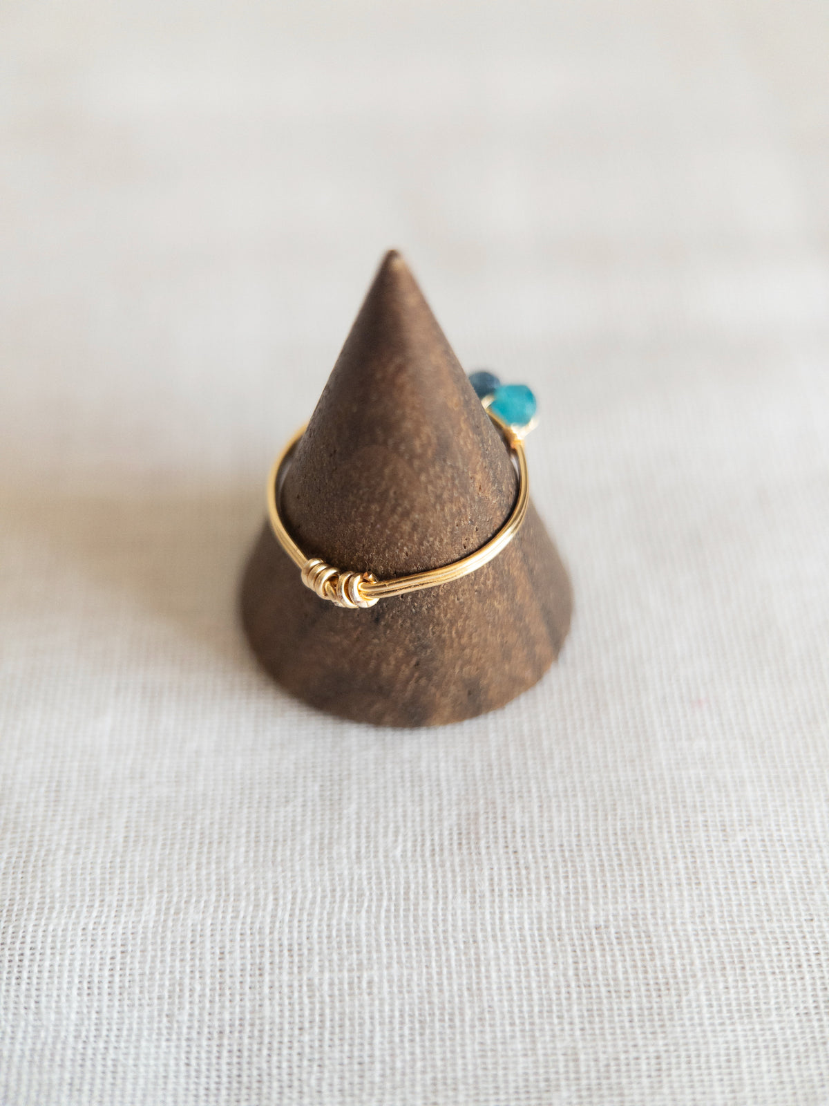 Bague - Doré / Tons bleus