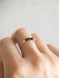 Bague - Doré / Noir & Violet