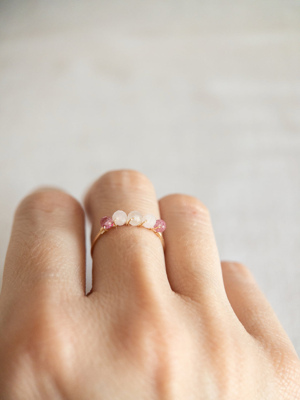 Bague - Doré / Rose