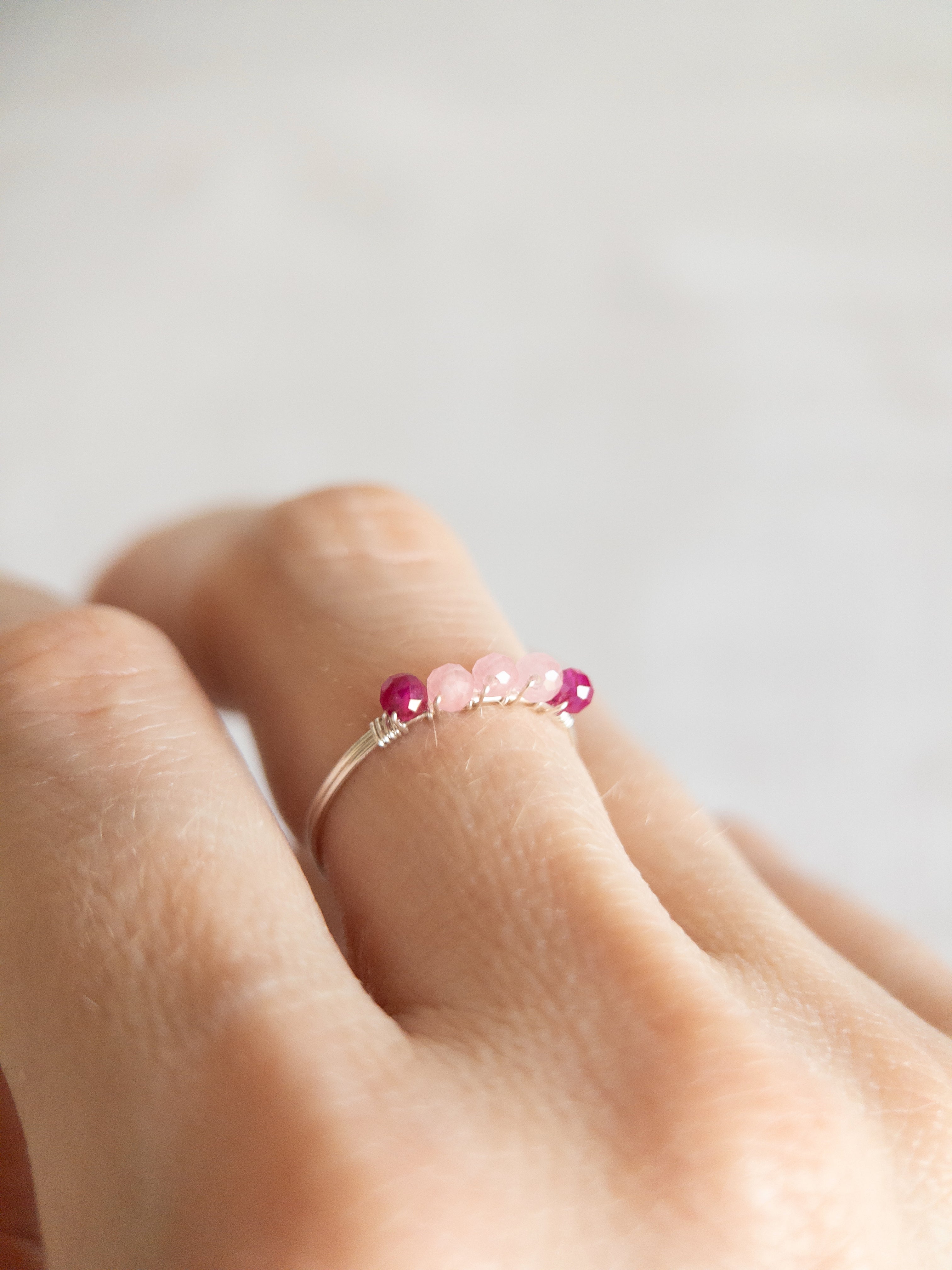 Bague - Argent / Rose