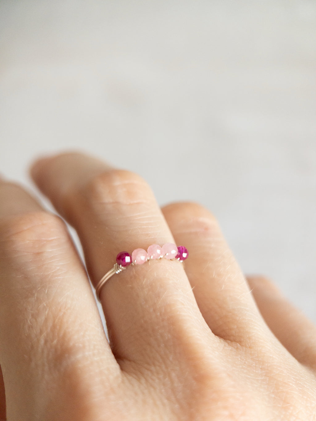 Bague - Argent / Rose