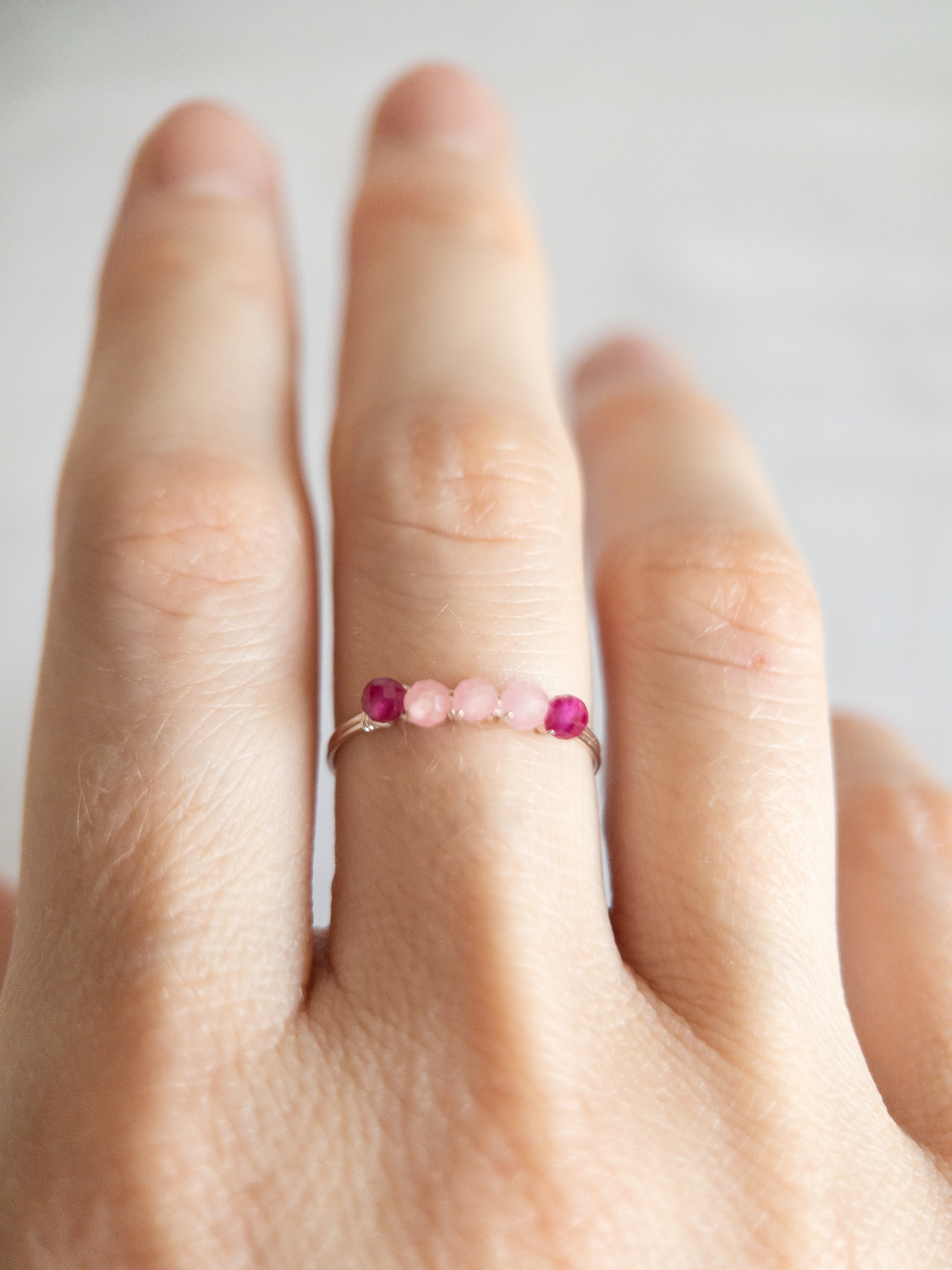 Bague - Argent / Rose