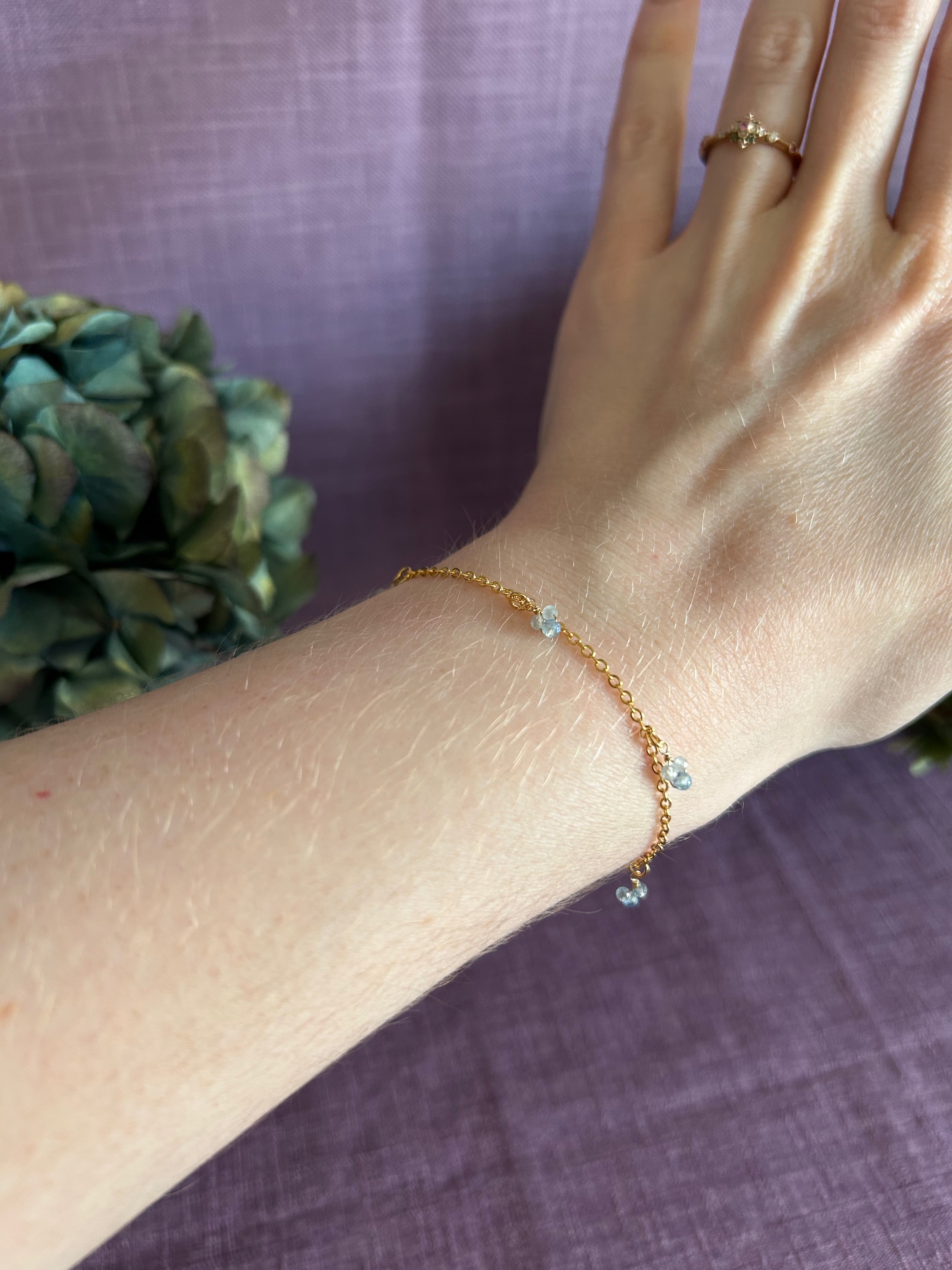 Gemstone Charms Bracelet - Blue