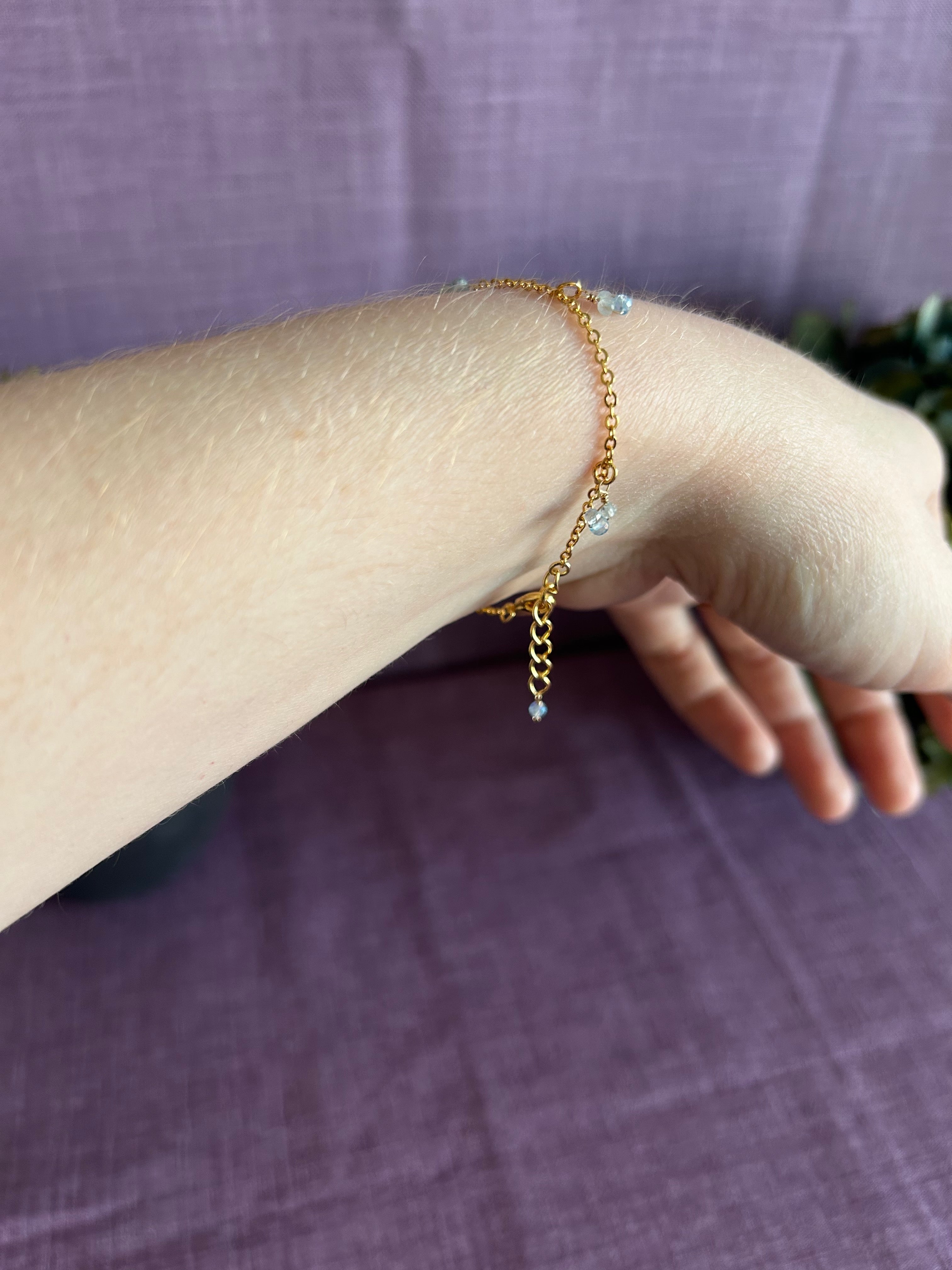 Gemstone Charms Bracelet - Blue