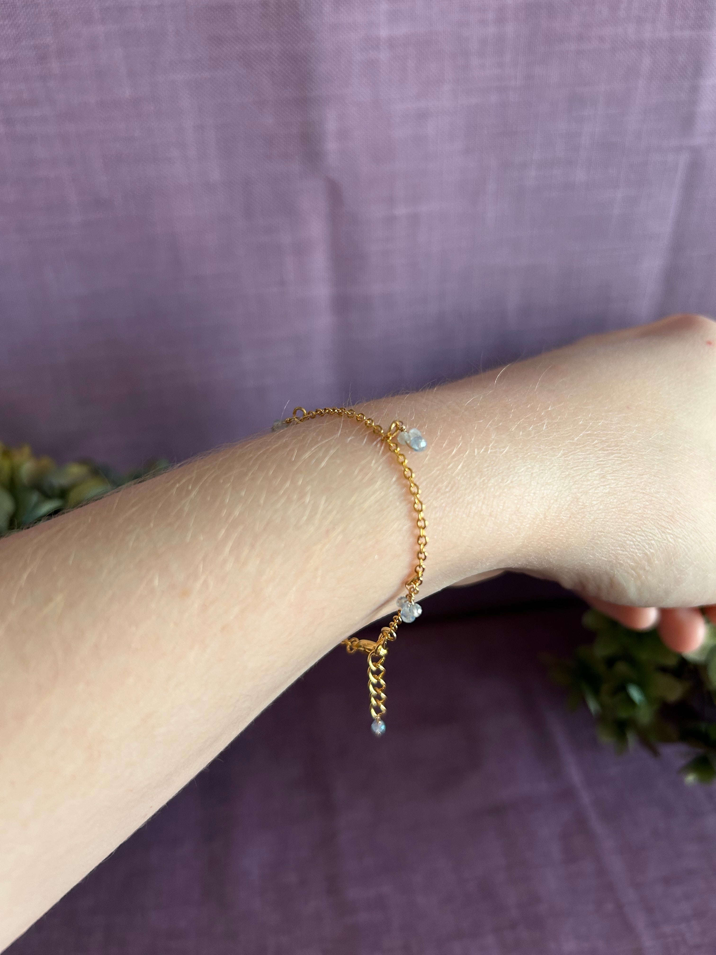 Gemstone Charms Bracelet - Blue