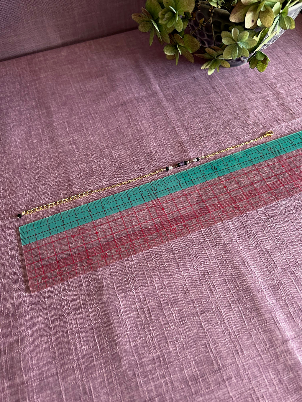 天然石のブレスレット・ブラック、淡いピンク、パープル