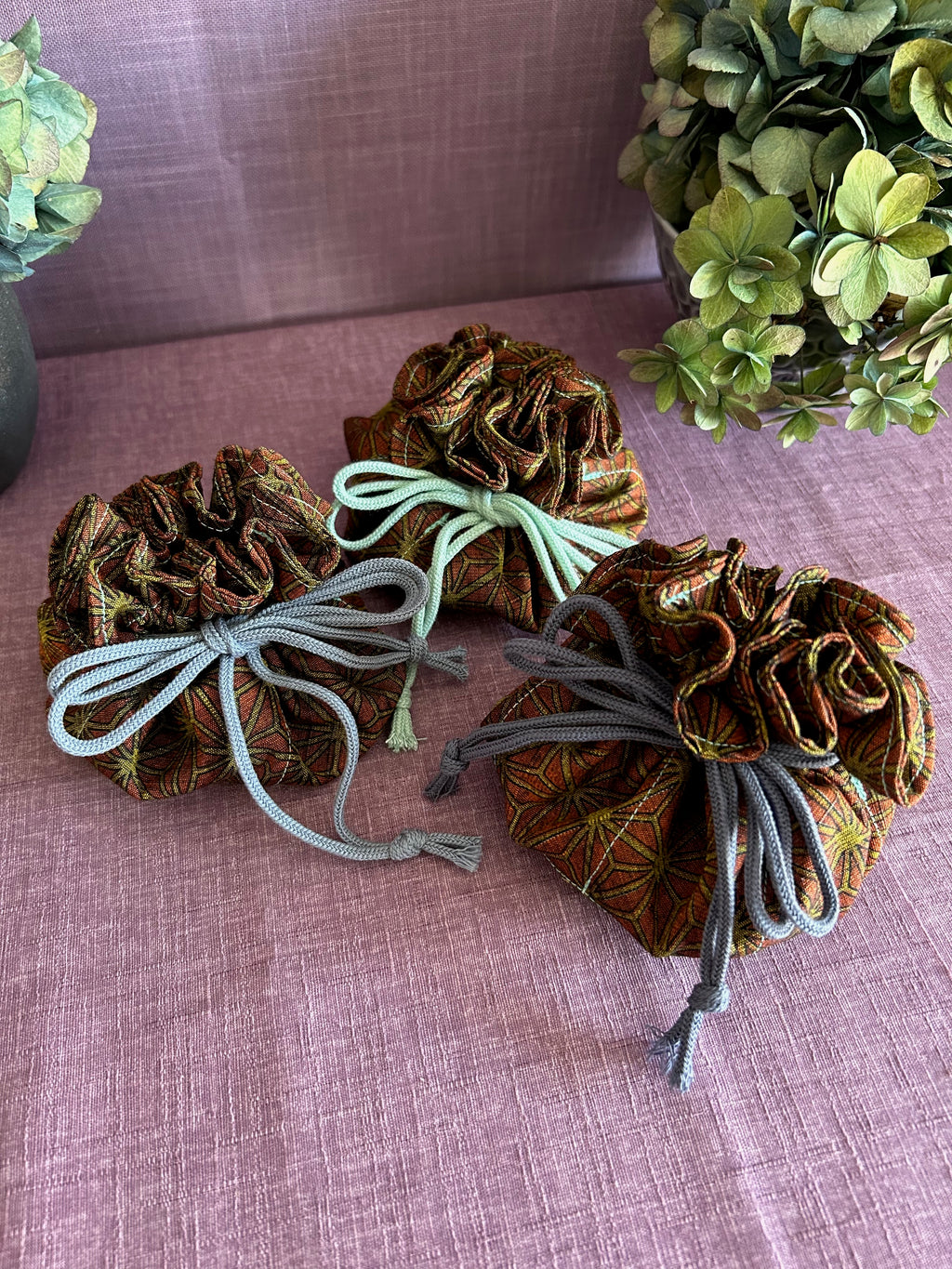 Pochette à bijoux à cordons - Asanoha