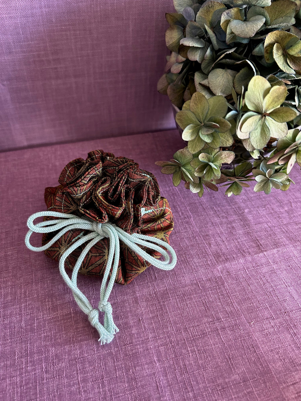 Pochette à bijoux à cordons - Asanoha