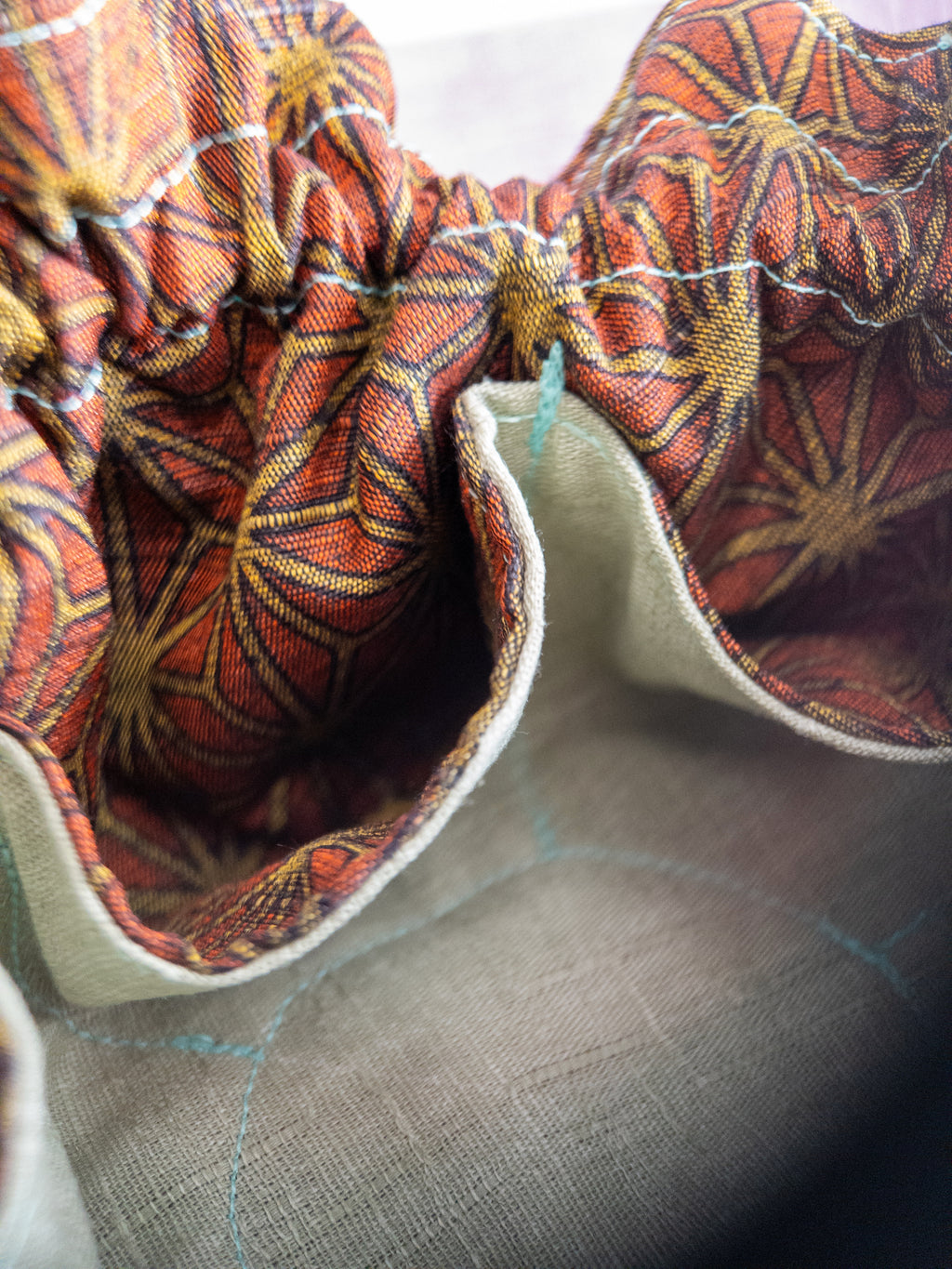 Pochette à bijoux à cordons - Asanoha