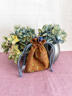 巾着ポーチ 麻の葉（小）