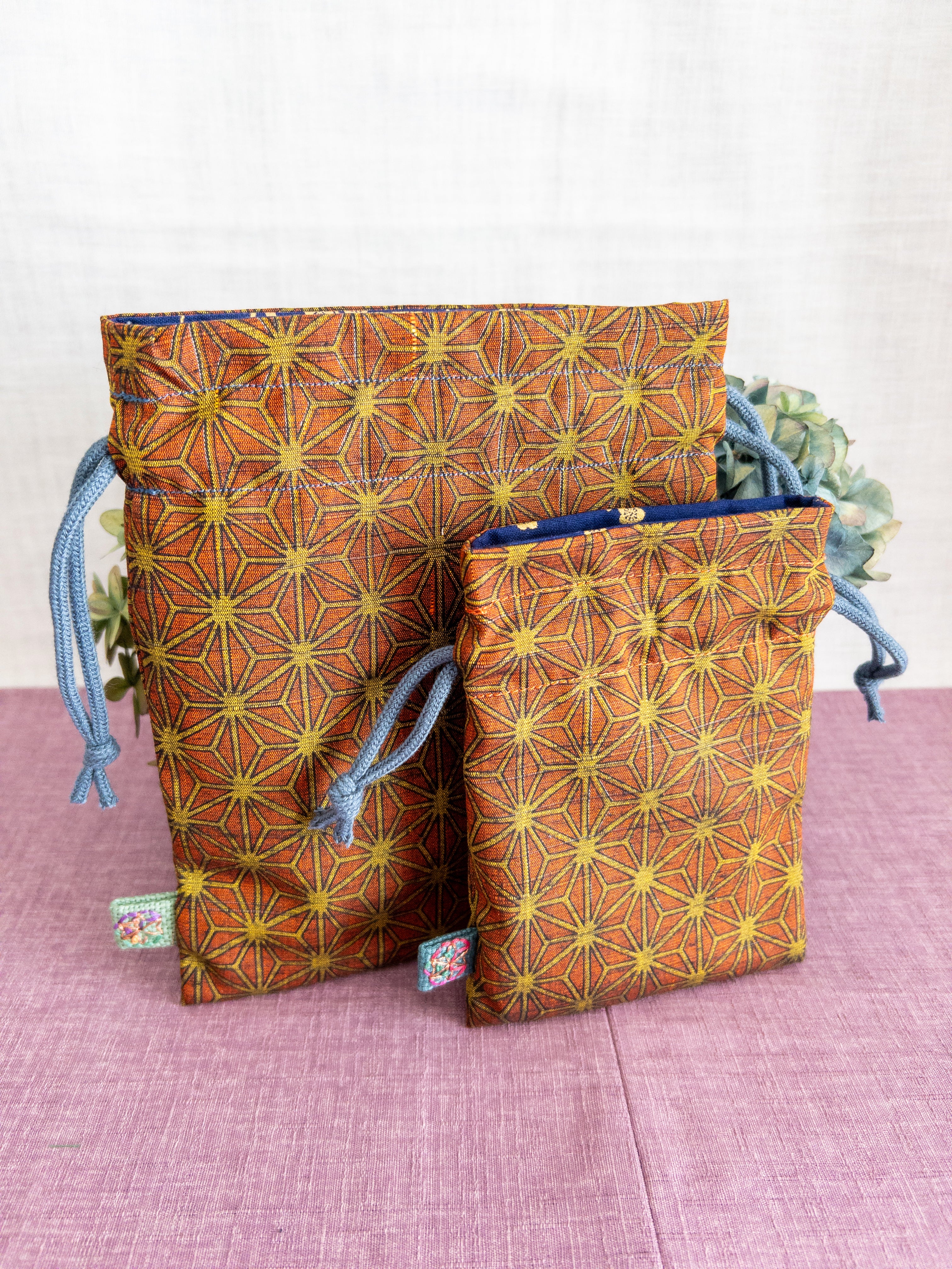 Drawstring Pouch - Asanoha (Small)